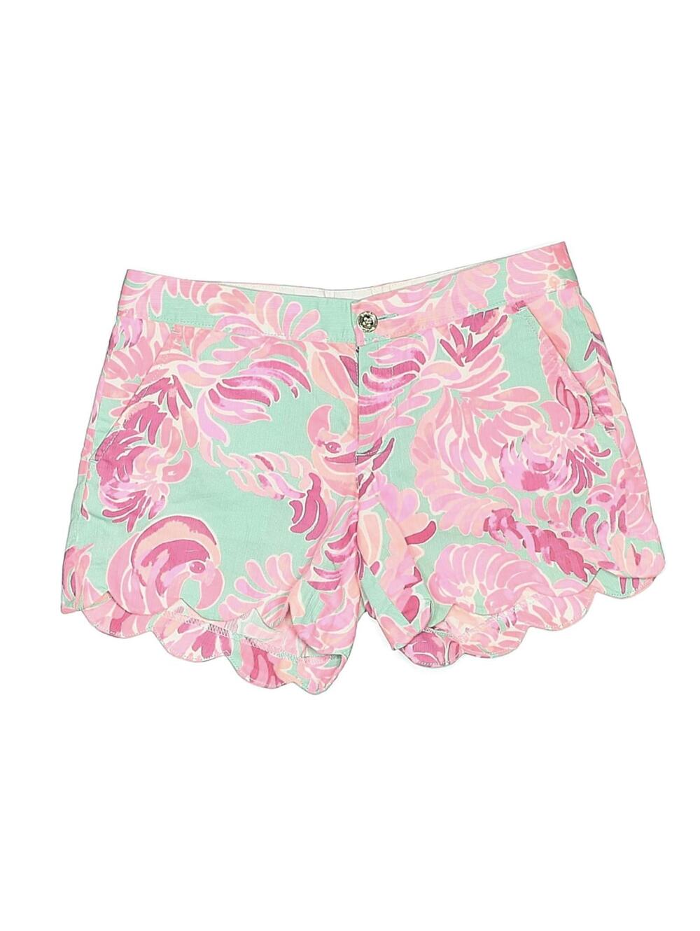 Lilly Pulitzer Paisley Print Scalloped Hem Shorts Size 2